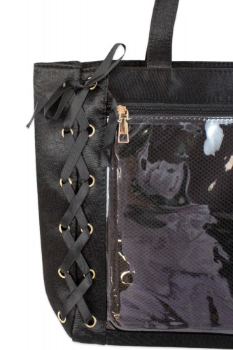 Satin Ribbon Ita Bag - Black 2