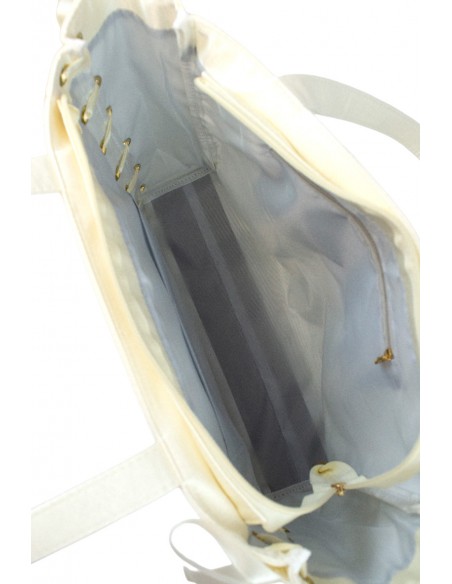 Satin Ribbon Ita Bag - Cream