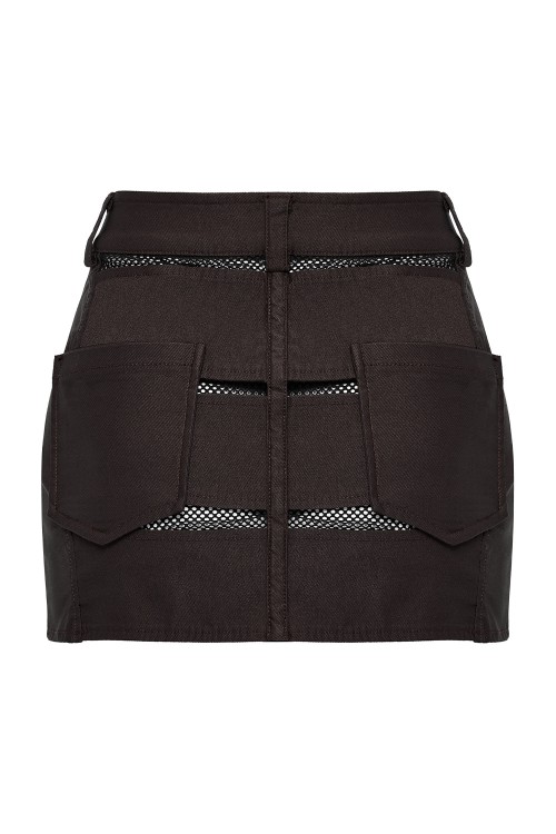 Mini Skirt Utopic Brown - Punk Rave