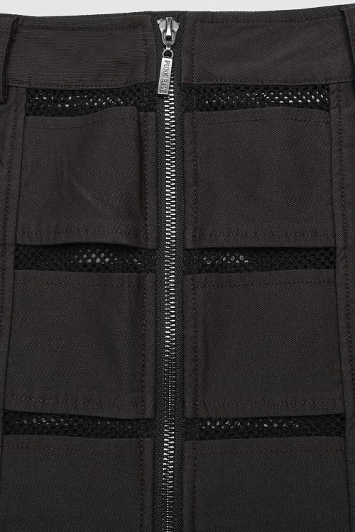 Mini Skirt Utopic Brown - Punk Rave