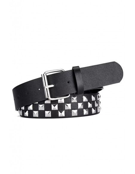 Studded Belt - Black x Silver