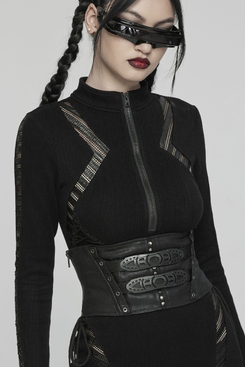 Cinturón Tipo Corset Cyber Techno - Punk Rave