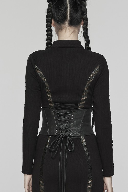 Cinturón Tipo Corset Cyber Techno - Punk Rave