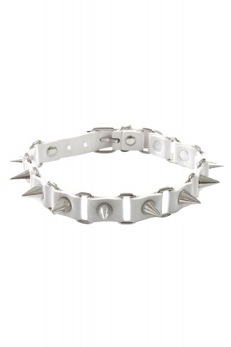 Gargantilla Choker de Pinchos Gap Spike - Blanco