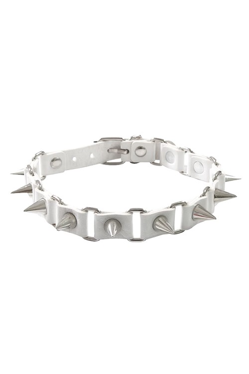 Gargantilla Choker de Pinchos Gap Spike - Blanco