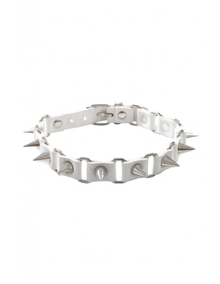 Gap Spikes Choker - White