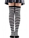Striped Long Socks - White x Black