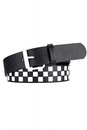 Studded Belt - White x Black