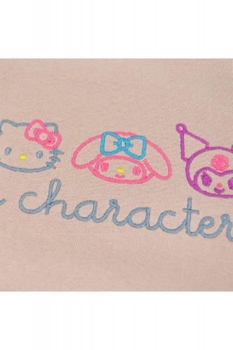 Camiseta Sanrio Characters Neon Bordado Rosa Dusty - Sanrio 2