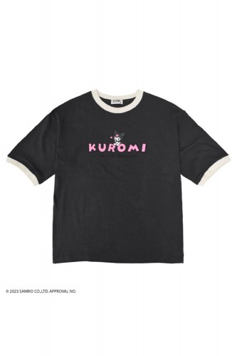 Kuromi I Want it to Be Mine Dark Grey Ringer T-Shirt - Sanrio