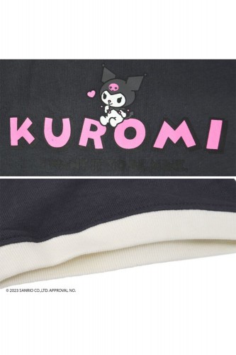 Camiseta Ringer Kuromi I Want it to Be Mine Gris Oscuro - Sanrio 2