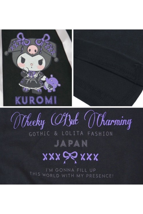 Kuromi Gothic & Lolita Dark Violet Hood T-Shirt - Sanrio