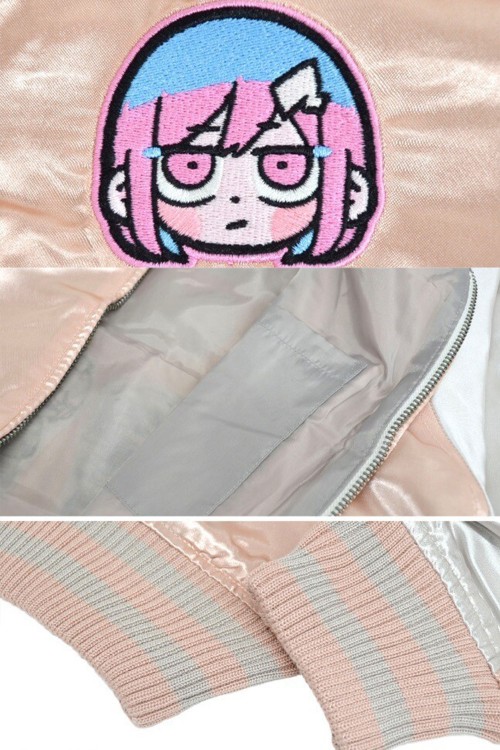 Tera Terada Bomber Sukajan Jacket - Black x Silver