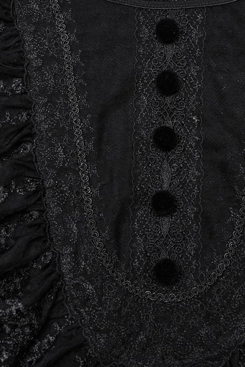 Blusa Romantic Lace Negro - Punk Rave