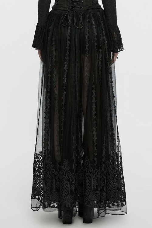 Enchanted Trimmings Mesh Maxi Skirt - Punk Rave