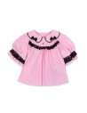 Little Doll House Lolita Blouse - Pink x Black (Madame Chocolat Exclusive Colorway)