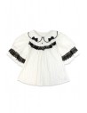 Little Doll House Lolita Blouse - White x Black (Madame Chocolat Exclusive Colorway)