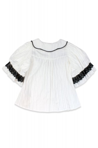 Little Doll House Lolita Blouse - White x Black (Madame Chocolat Exclusive Colorway) 2