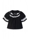 Little Doll House Lolita Blouse - Black x White (Madame Chocolat Exclusive Colorway)