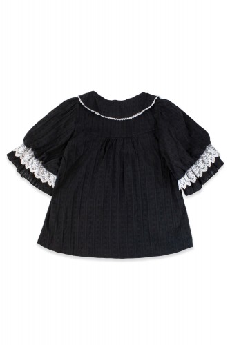 Little Doll House Lolita Blouse - Black x White (Madame Chocolat Exclusive Colorway) 2