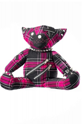 Mochila Evil Kitty de Tartán Rosa 2