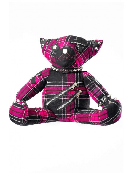 Mochila Evil Kitty de Tartán Rosa