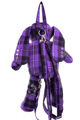 Mochila Evil Bunny de Tartán Violeta 2