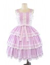 Vestido Lolita JSK 3 Layer Cake - Sugar Lavender - Lila Pastel x Blanco (Color Exclusivo Madame Chocolat)
