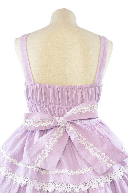 Lolita JSK Dress 3 Layer Cake - Sugar Lavender - Lilac x White (Madame Chocolat Exclusive Colorway)