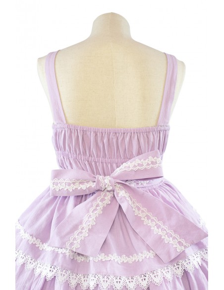 Vestido Lolita JSK 3 Layer Cake - Sugar Lavender - Lila Pastel x Blanco (Color Exclusivo Madame Chocolat)