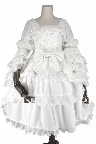 Vestido Gothic Lolita OP Antique Doll - Heavenly White (Exclusivo Madame Chocolat) 2