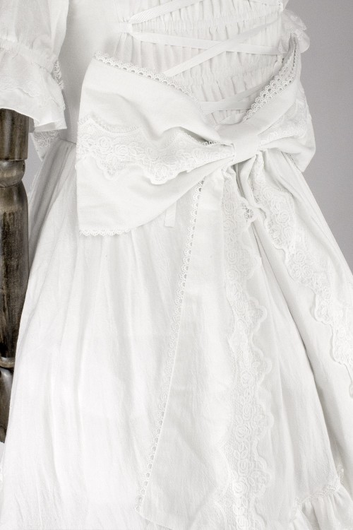 Vestido Gothic Lolita OP Antique Doll - Heavenly White (Exclusivo Madame Chocolat)