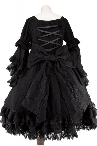 Vestido Gothic Lolita OP Antique Doll - Darkness Black (Exclusivo Madame Chocolat) 2