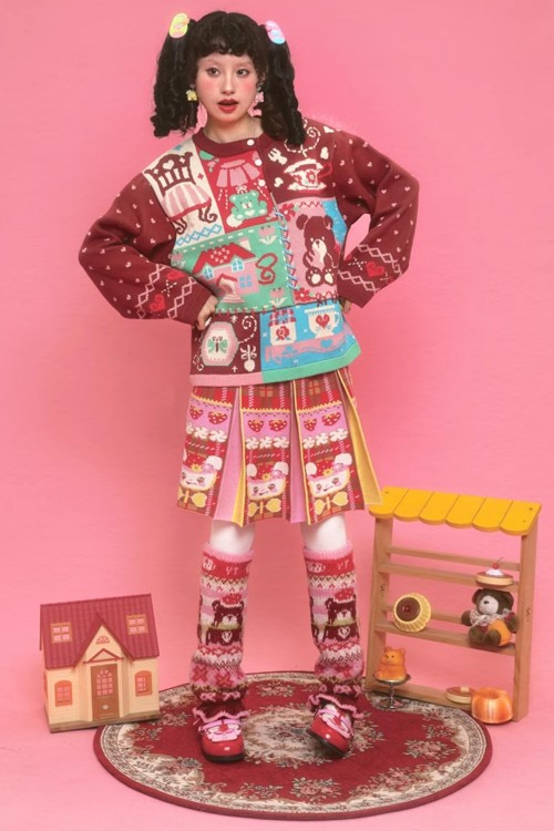 Calentadores Strawberry Bear ~ Lutra Jump