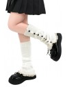 Buttoned Leg Warmer - Cream