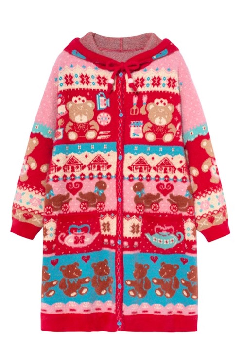 Vestido de Punto con Capucha Bear Tea Room ~ Lutra Jump