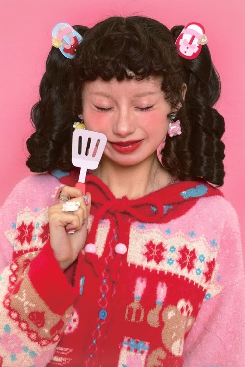 Vestido de Punto con Capucha Bear Tea Room ~ Lutra Jump