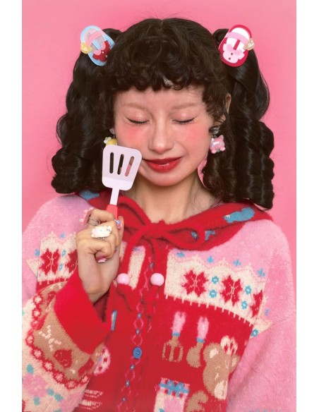 Bear Tea Room Knitted Hooded Dress ~ Lutra Jump