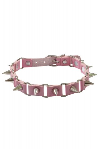 Gargantilla Choker de Pinchos Gap Spikes - Rosa