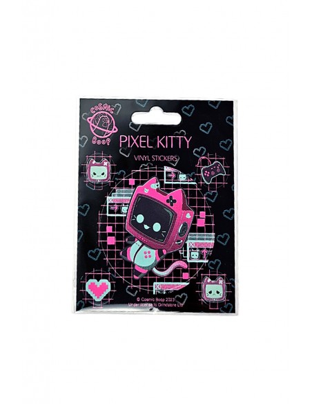Pixel Kitty Vinyl Stickers - Cosmic Boop