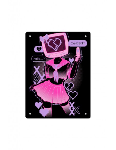 Static Mini Tin Print - Pinku Kult