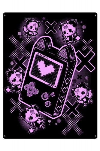 Print Metálico Grande Cosmobears - Pinku Kult