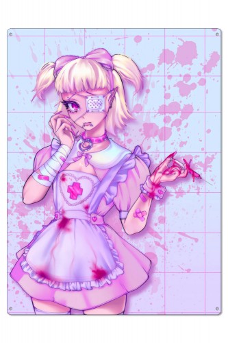 Print Metálico Grande Fragile - Pinku Kult