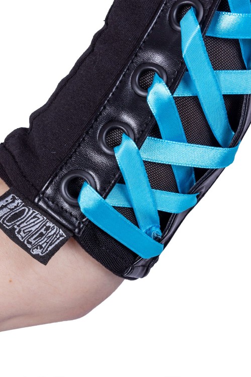 Nitya Arm Warmers Black x Blue - Poizen Industries