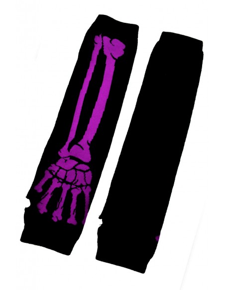 Calentadores Manguitos Bone Negro x Morado - Poizen Industries