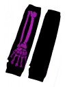 Bone Black x Fuchsia Arm Warmers - Poizen Industries