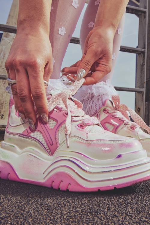 Kaleidoscopic Platform Sneakers - Koi Footwear