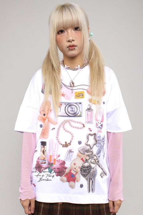 Camiseta Oversize Girl's Clutter ~ Souvenir