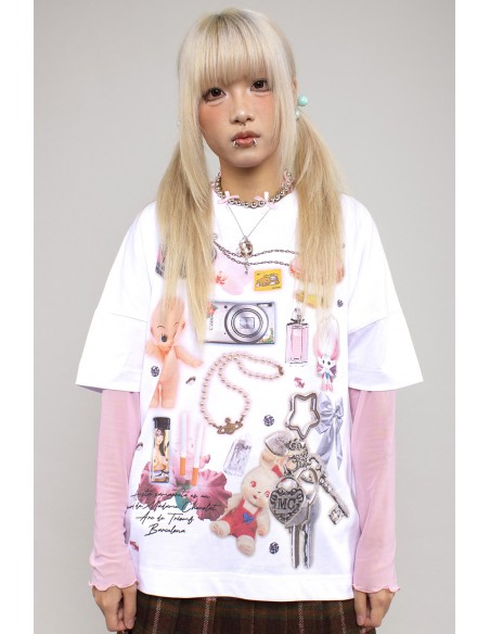 Girl's Clutter Oversize T-Shirt ~ Souvenir