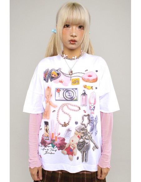 Girl's Clutter Oversize T-Shirt ~ Souvenir